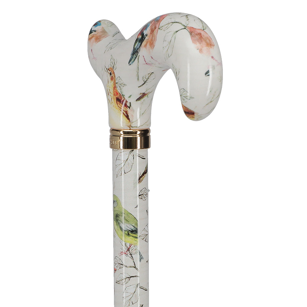 Watercolor Bird: Designer Derby Cane with Patterned Handle Cheap Official