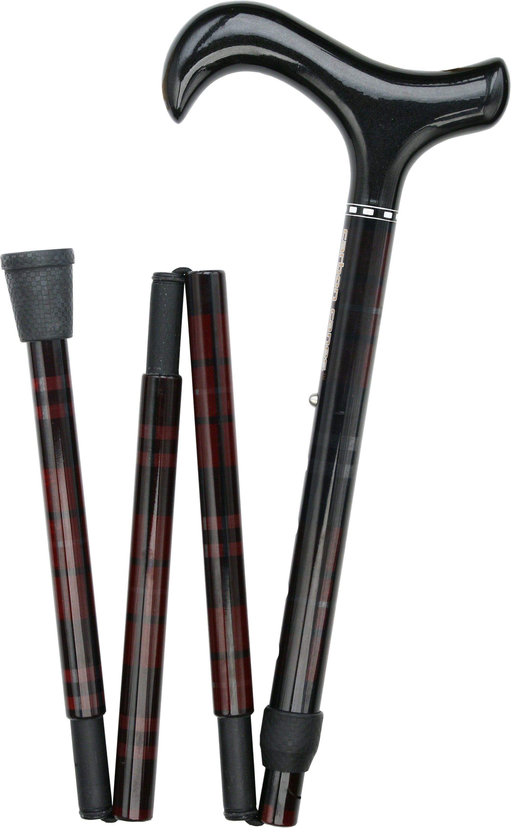 Scratch and Dent Carbon Fiber Plaid Derby Walking Cane With Folding Adjustable Carbon Fiber Shaft V3410 Buy Cheap Authentic