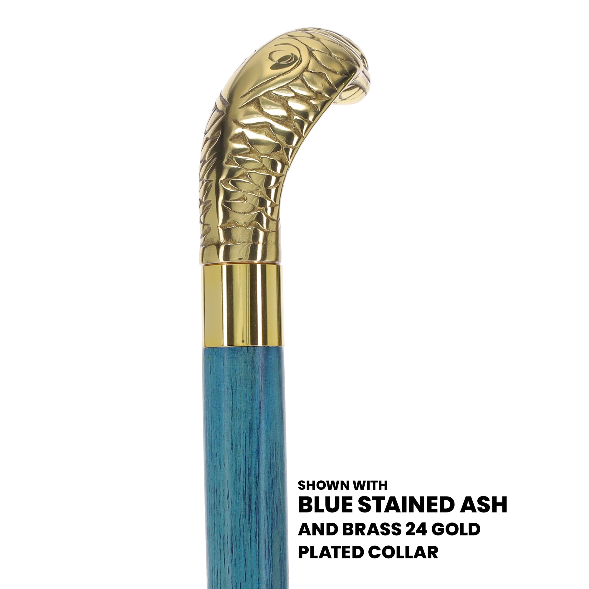 Premium Brass Snake Handle Cane: Stained Custom Color Shaft 2025 Online