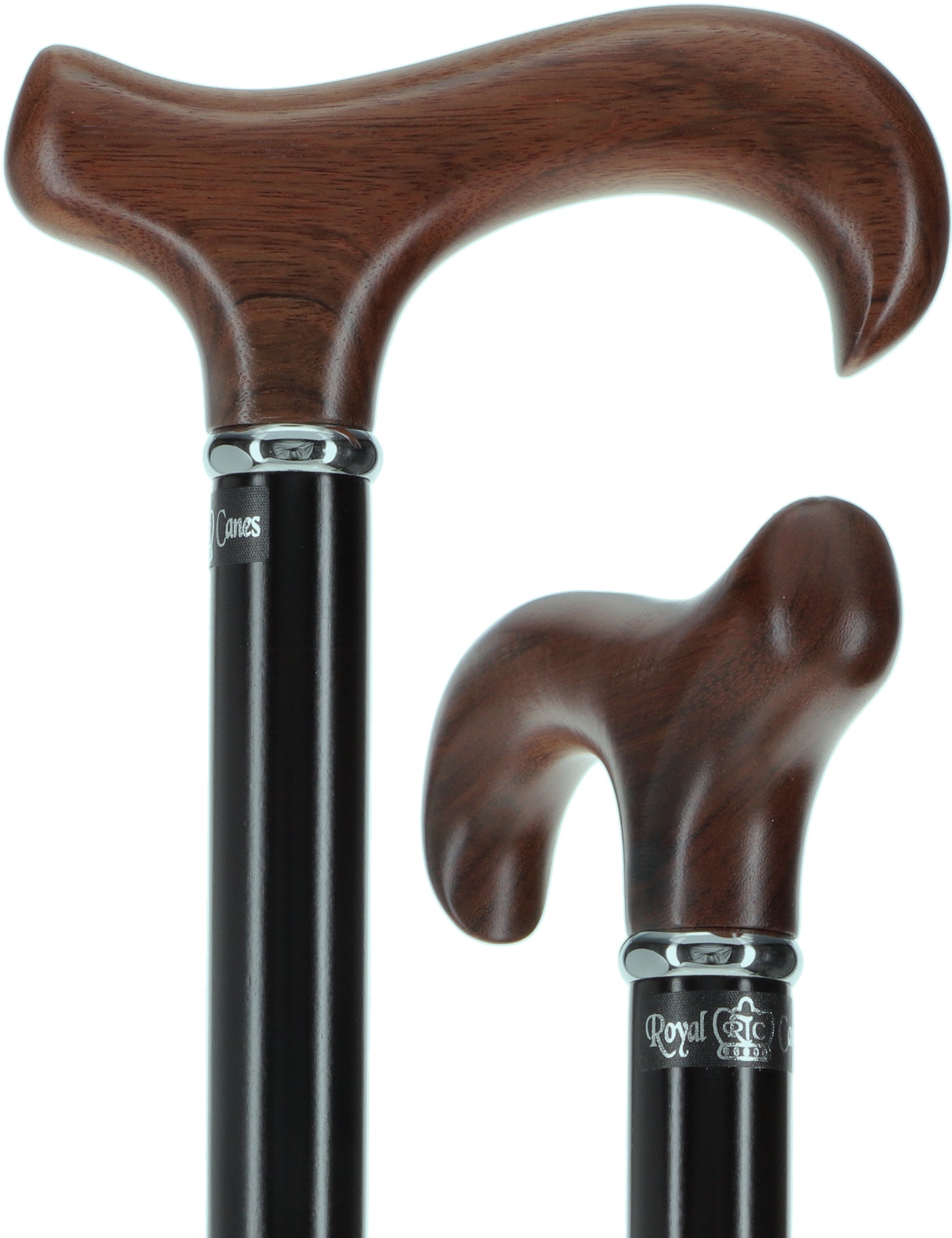 Exotic Wood Ovangkol Derby Cane: Sleek Black Beechwood Shaft Visit