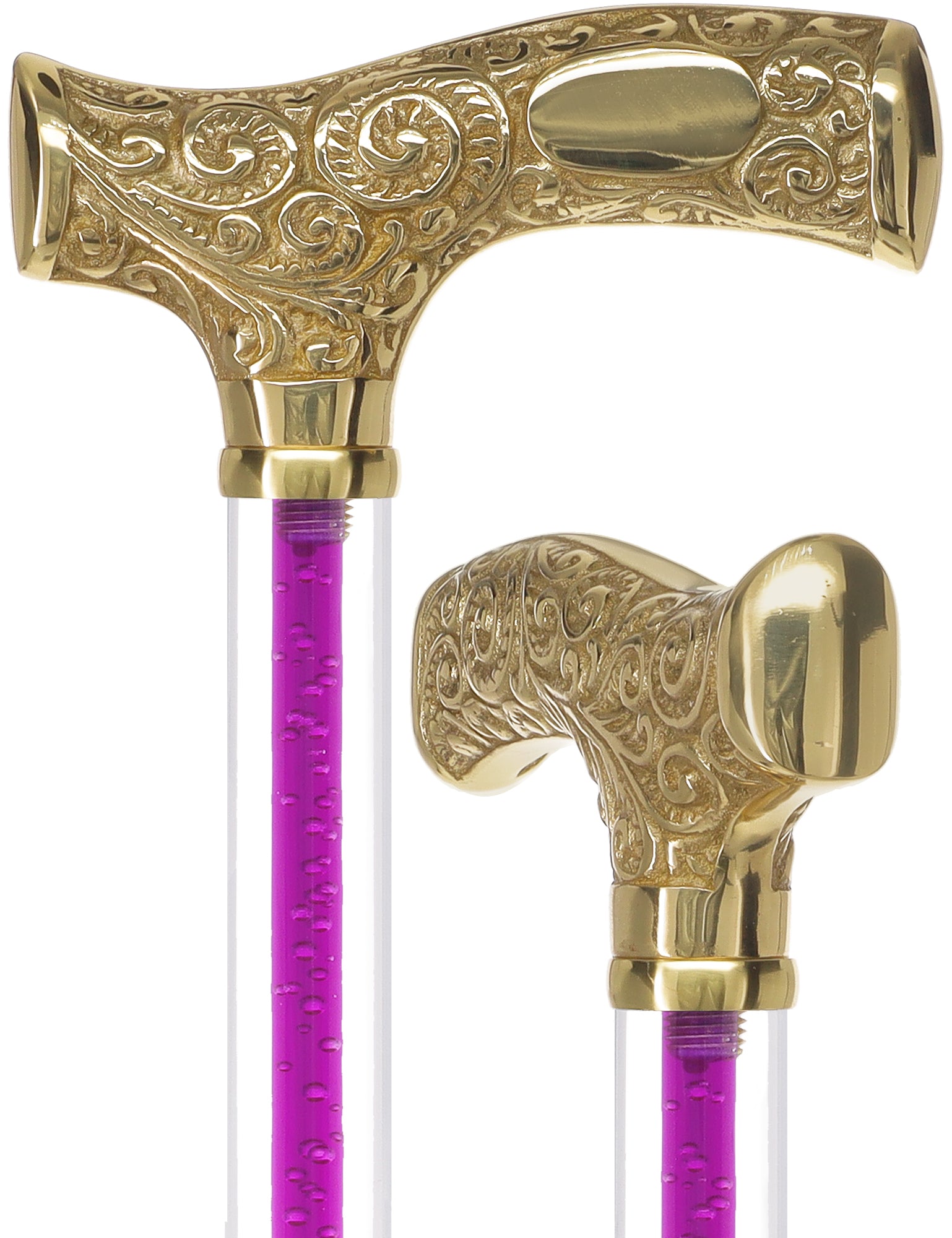 Make It Yours: Color Invisible Clear Shaft w/ Premium Brass Cane Cheap Best Store To Get