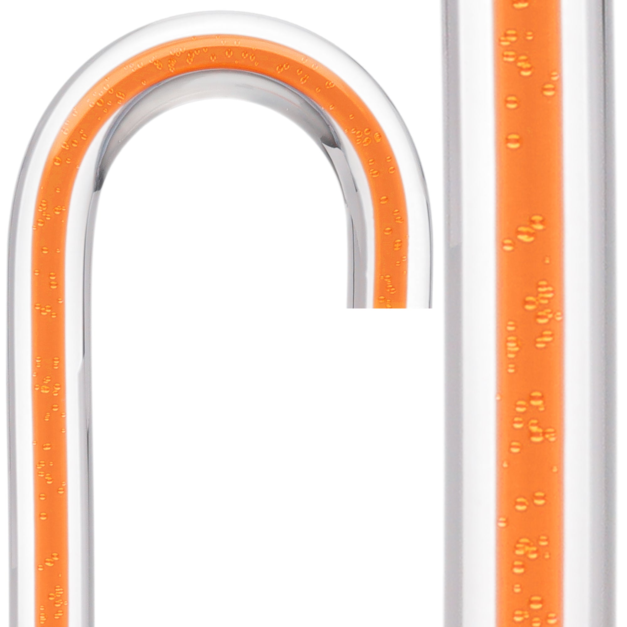 Be Bold Wear Orange Cane: Orange Streak w/ Floating Bubbles in Clear Shaft Cheap Footlocker Finishline