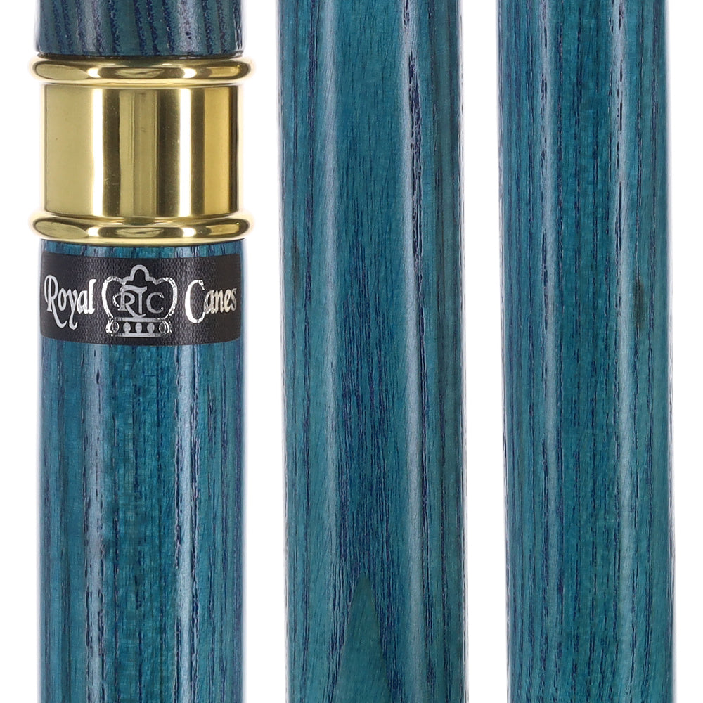 Blue Denim Derby Cane: Ash Wood, Brass Clearance Amazing Pice