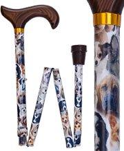 Dog Lovers: Designer Folding Adjustable Cane w/ Wooden Handle In China Cheap Pice