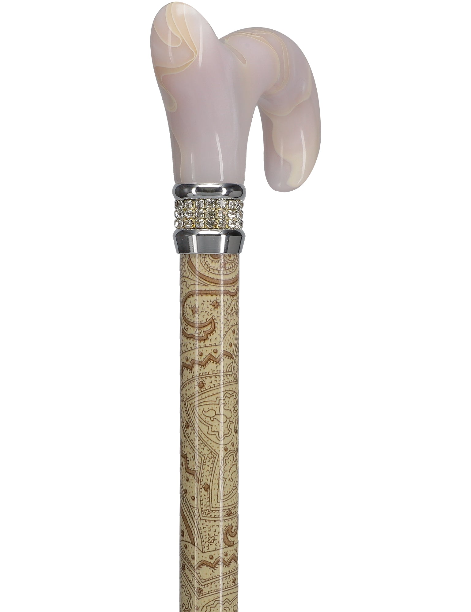 Rhinestone Designer Cane: Rich Creme Exquisite Pearlz Elegance Cheap Sale Many Kinds Of