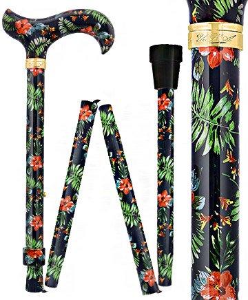 Island Way: Designer Folding Cane with Patterned Handle Visa Payment Cheap Pice