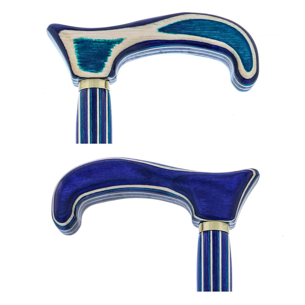 USA-Made Twisted Spiral Cane: Highlander Blue Durable Laminate 2025 New