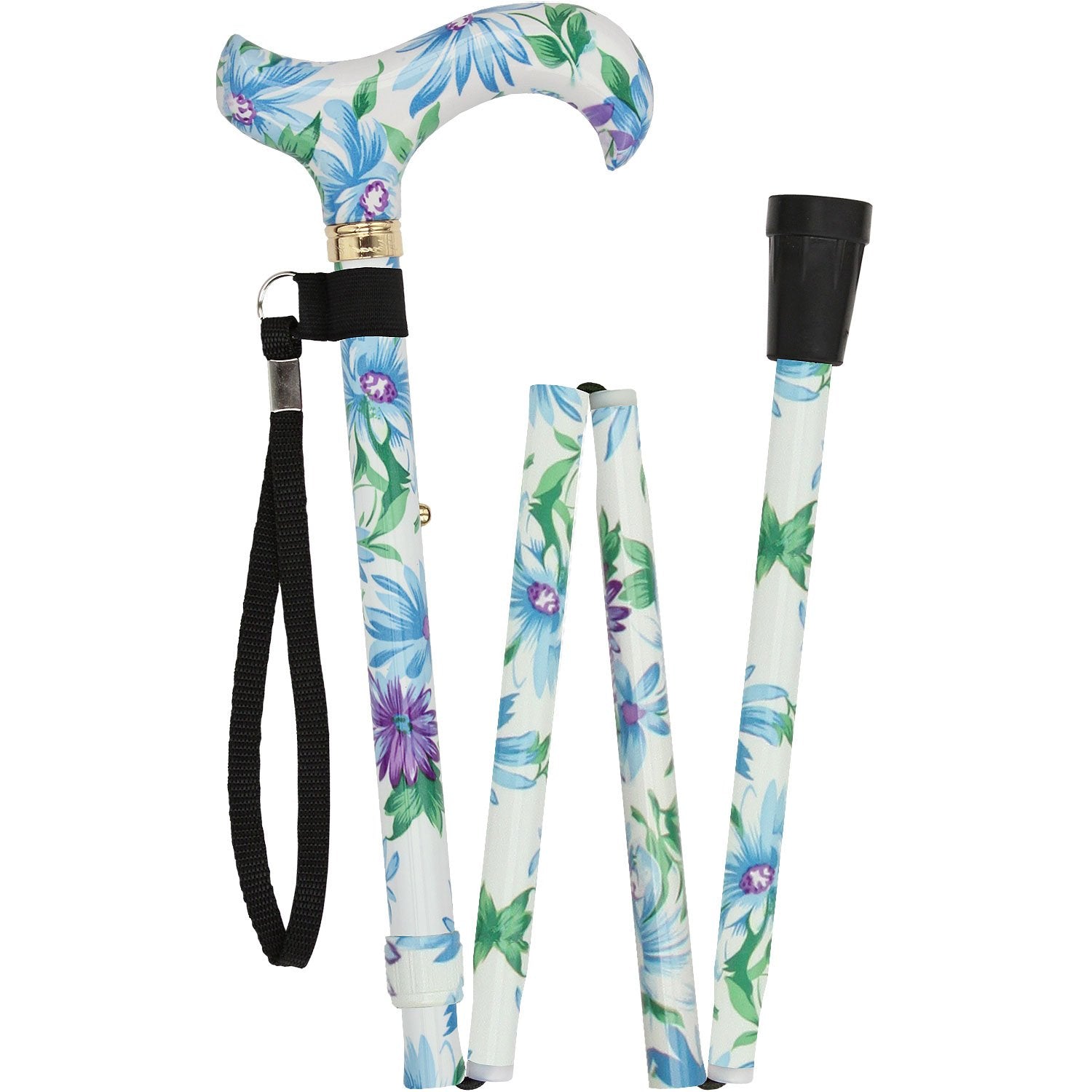 Heavenly Gardens: Patterned Handle Designer Folding Cane Cheap Pice Outlet