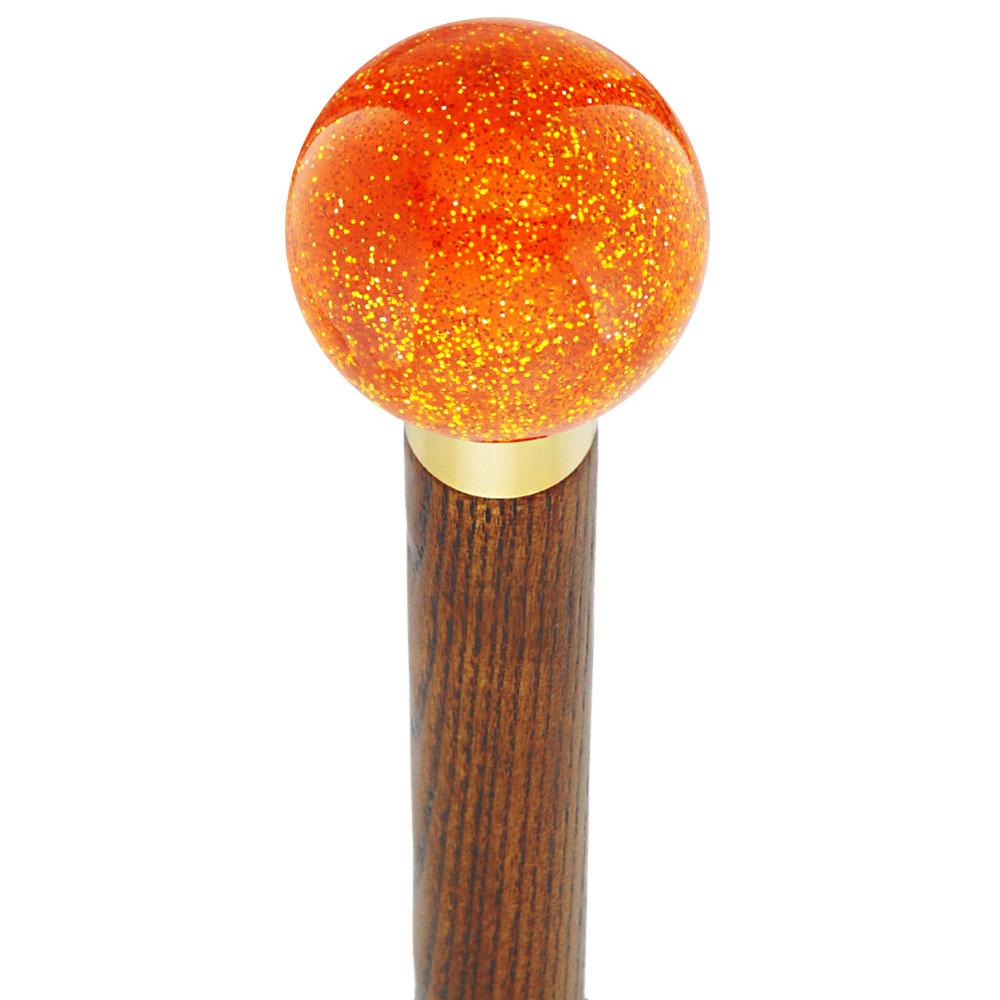 Sparkling Amber Knob Cane - Custom Wood Shaft & Collar Buy Cheap Footlocker