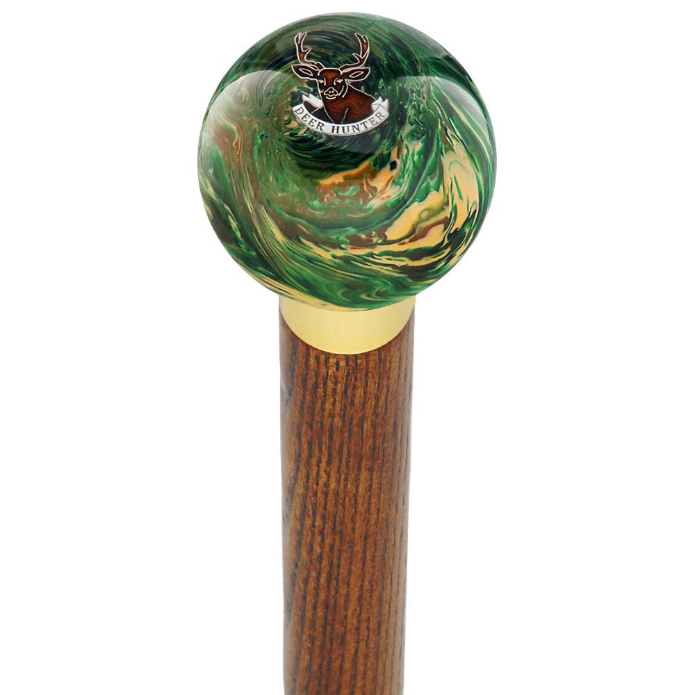 Deer Hunter Camo Round Knob Cane w/ Custom Color Ash Shaft & Collar Best Pices Cheap Pice