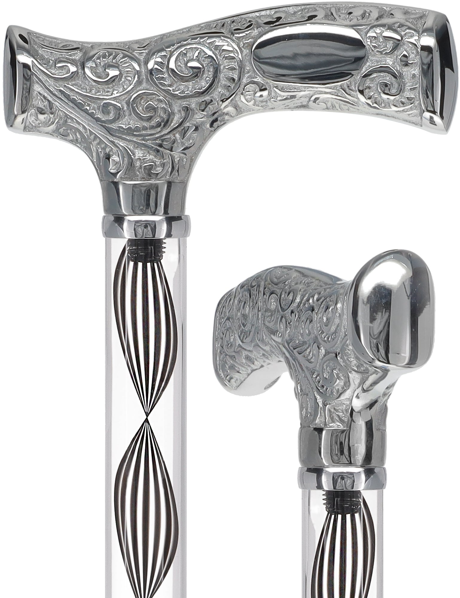 Make It Yours: Invisible Clear Shaft w/ Premium Chrome Brass Cane The Cheapest For Sale