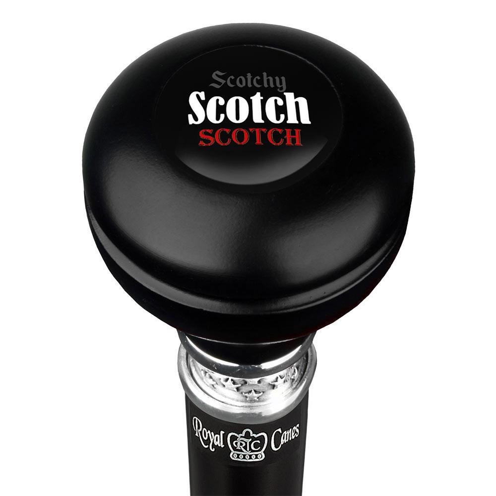 Scotchy Scotch Knob Walking Stick w/ Black Beechwood Shaft & Pewter Collar Amazing Pice