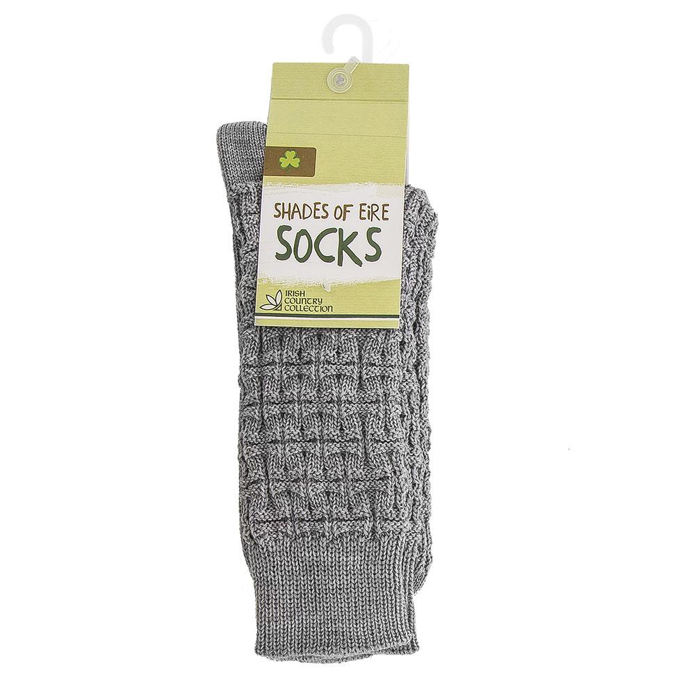 Ladies Gray New Shades of Eire Irish Wool Socks Discount Ebay