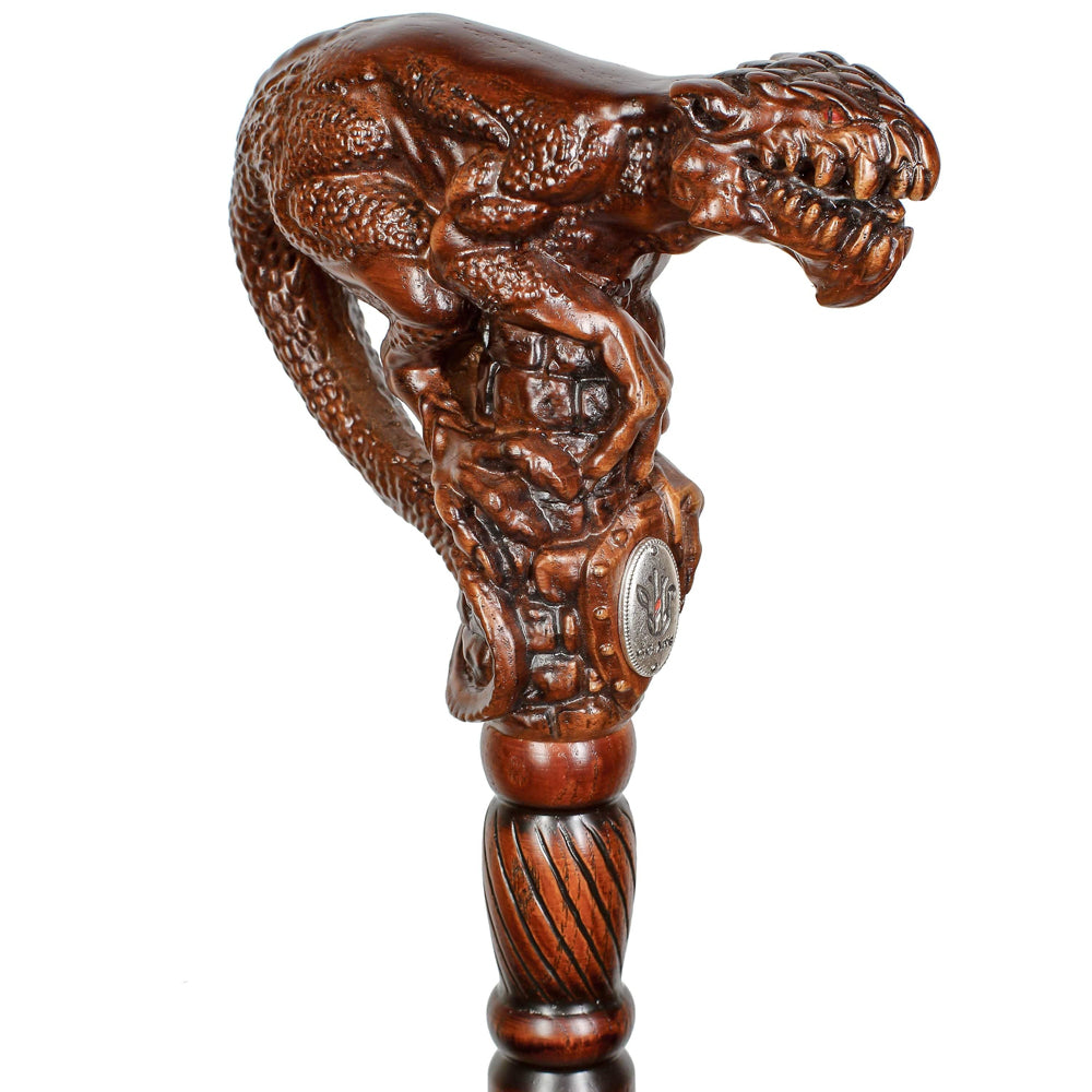 Swamp Monster: Artisan Intricate Handcarved Walking Cane Sale Explore