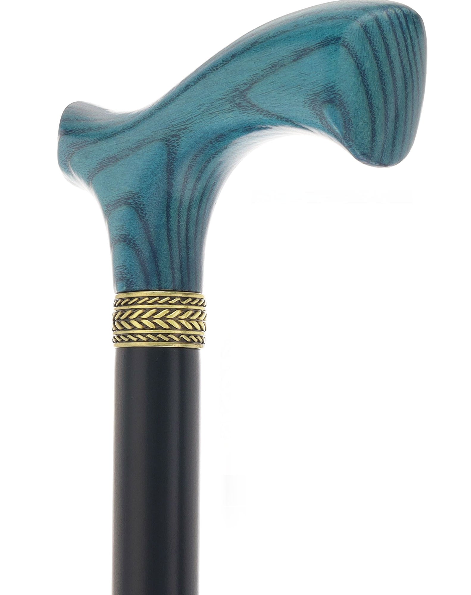 Stylish Blue Denim Fritz Cane, Sleek Black Beechwood Shaft Cheapest For Sale