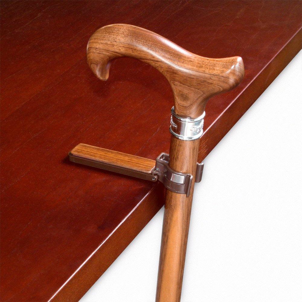 Auto Flip-Up Walnut Wood Cane Holder: Easy Store-Away Design Discount Explore