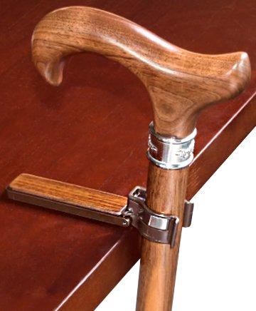 Auto Flip-Up Walnut Wood Cane Holder: Easy Store-Away Design Discount Explore