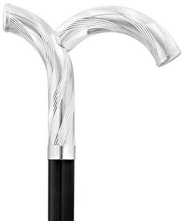 Italian Luxury: 'Curiously Curvaceous' Cane, In 925r Silver Cheap Footlocker Finishline