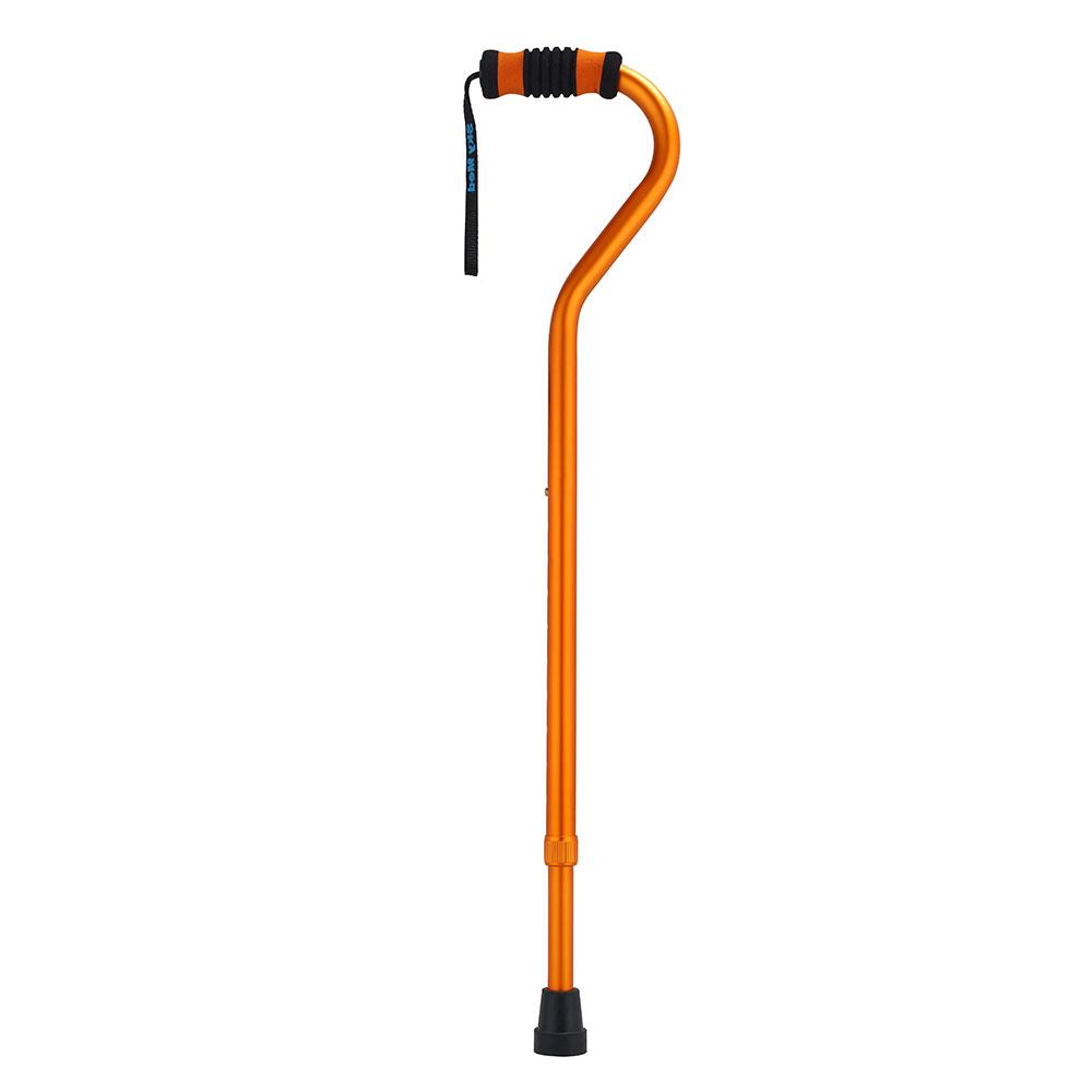 Orange Adjustable Offset Walking Cane w/ Color matching Grip Cheap Sale Manchester Great Sale