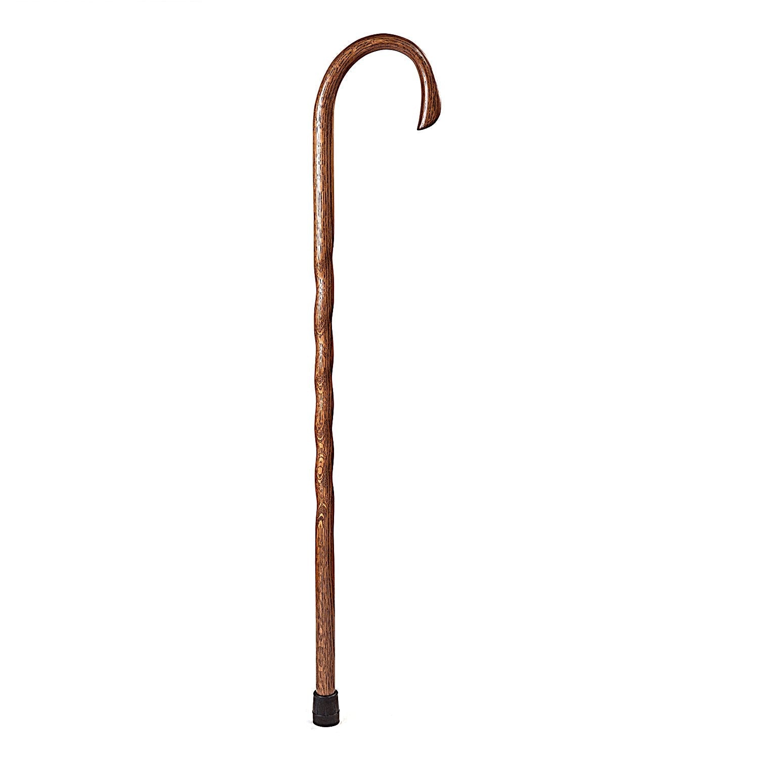 Scratch and Dent Turned Red Oak Tourist Handle Cane V1548 With Credit Card For Sale