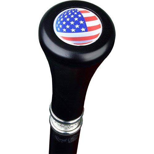 Patriotic U.S.A Flag Flat Top Stick: Beechwood Shaft Pewter Buy Cheap Extremely