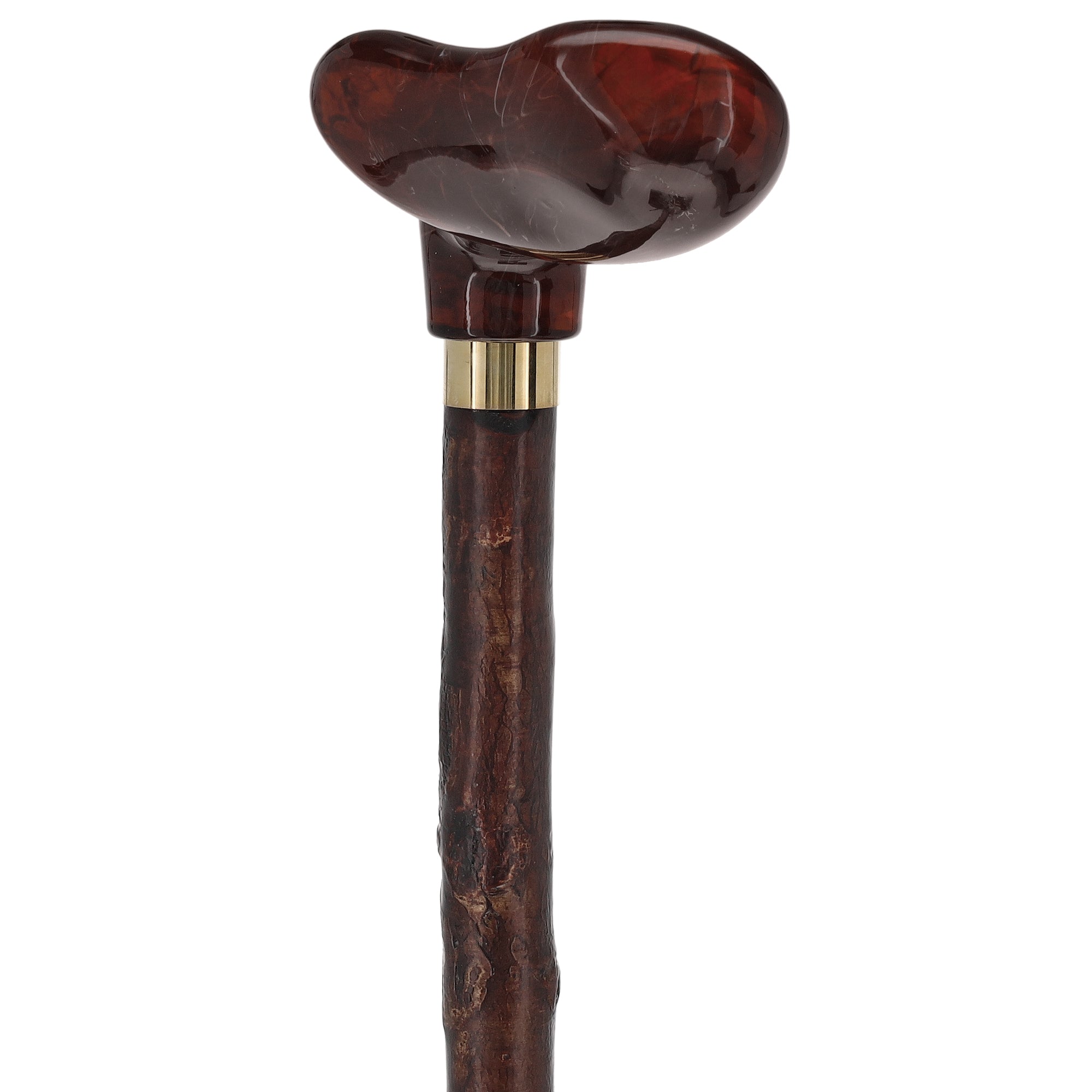 Blackthorn & Translucent Amber Style: Comfort Palm Grip Cane Clearance Marketable