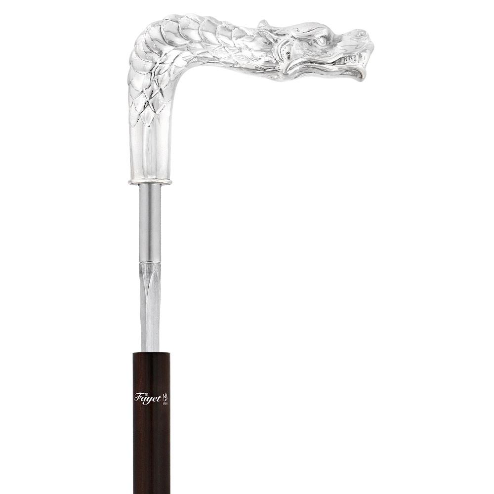 French Dragon Sword Cane: Silver Plated Fritz, Stamina Wood Cheap Sale Release Dates