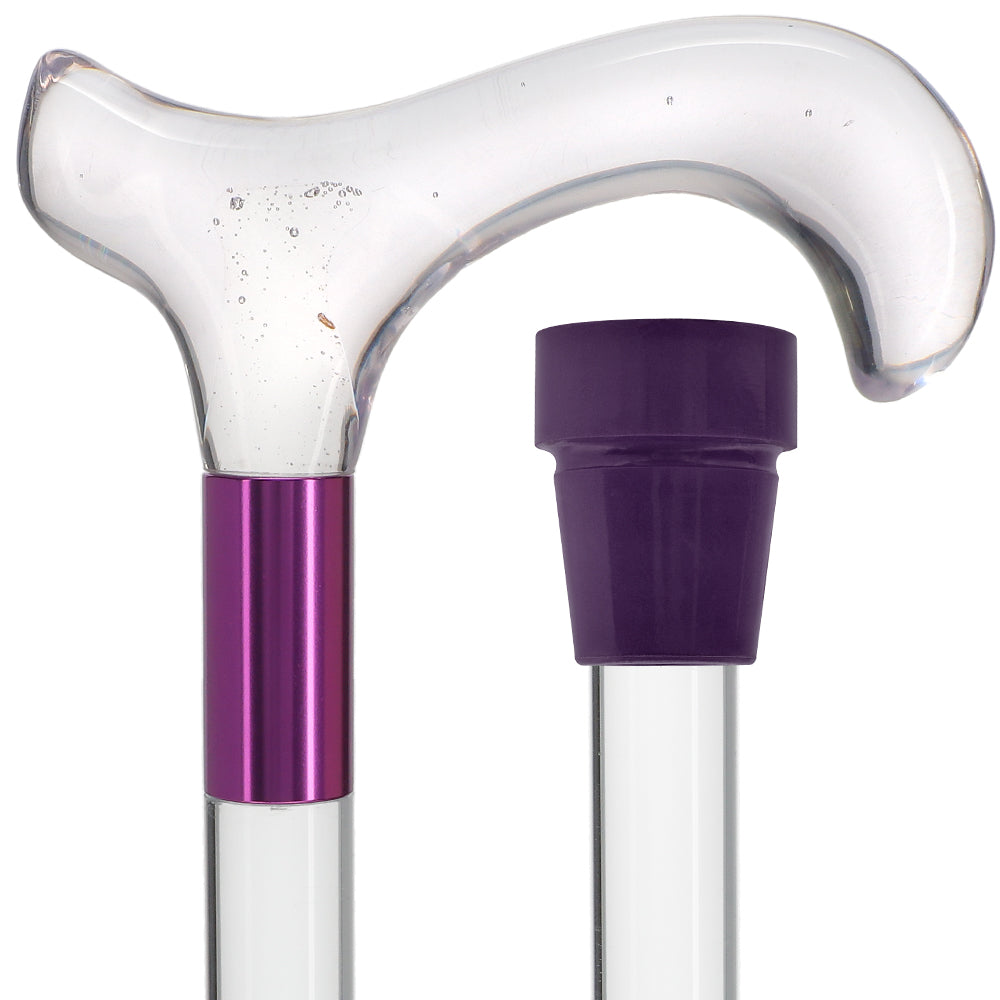 Elevate Style: Clear Lucite Cane with Customizable Collar Free Shipping Geniue Stockist