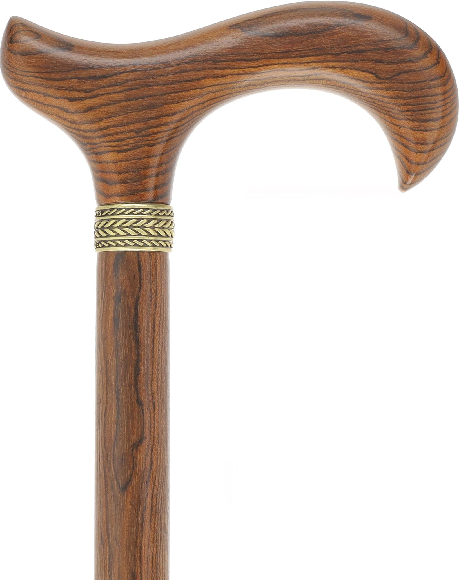 Luxury Natural Bocote Wood Derby Cane - Nature's Design - Collar Option Sale Best Pices