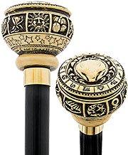 Scratch and Dent Astrological Cancer Walking Cane with Black Beechwood Shaft V1930 Clearance Best Seller