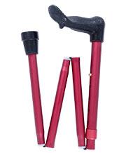 Red Folding and Adjustable Palm Grip Cane Free Shipping Looking For