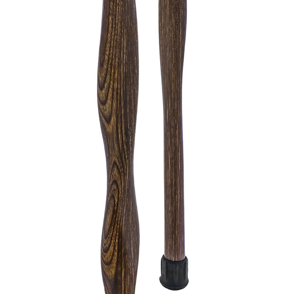 USA-Made Twisted Brown Derby Cane: Unique Colorwood Laminate Best Wholesale Sale Online