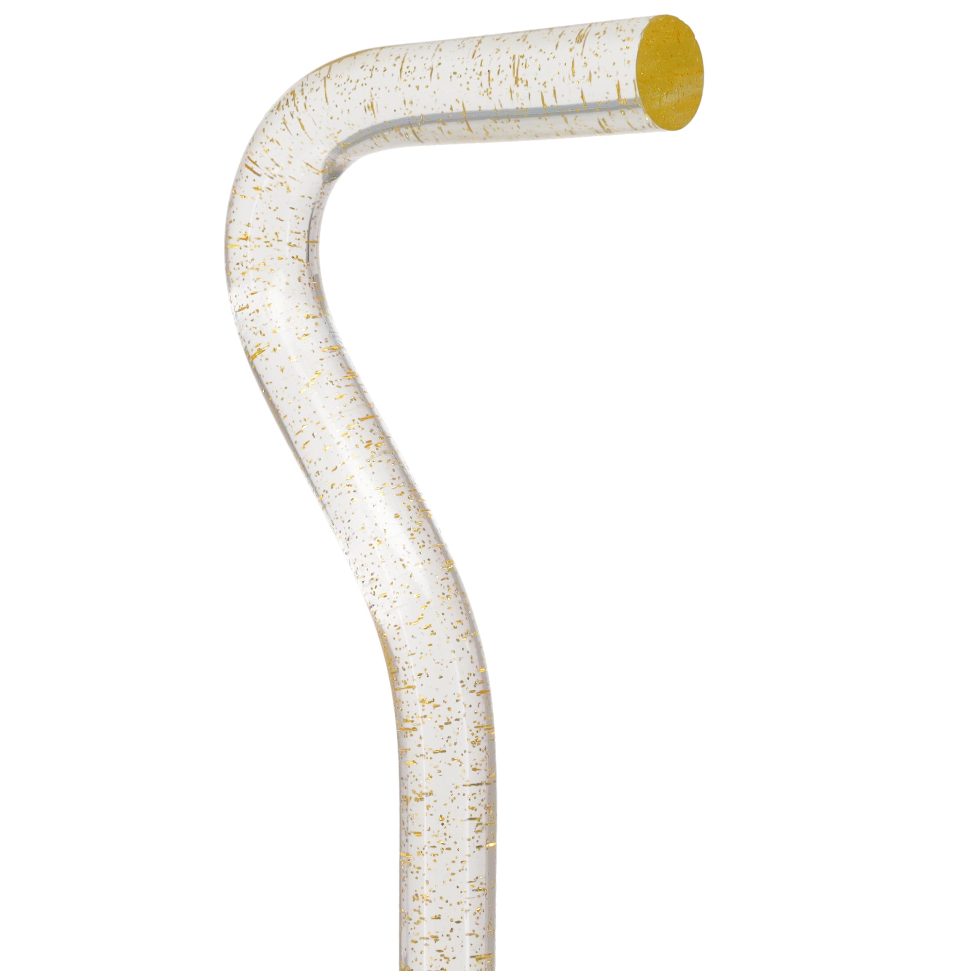 Golden Shimmer Cane: Gold Sparkles in Invisible Clear Shaft Clearance Purchase