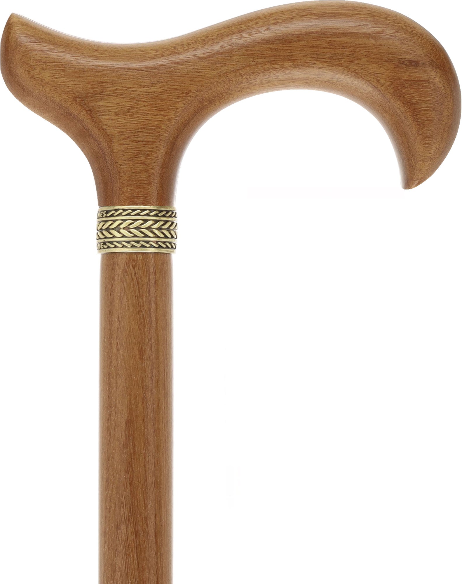 Derby Handle - Afromosia Wood -Standard Size Pewter Collar Factory Outlet Cheap Online