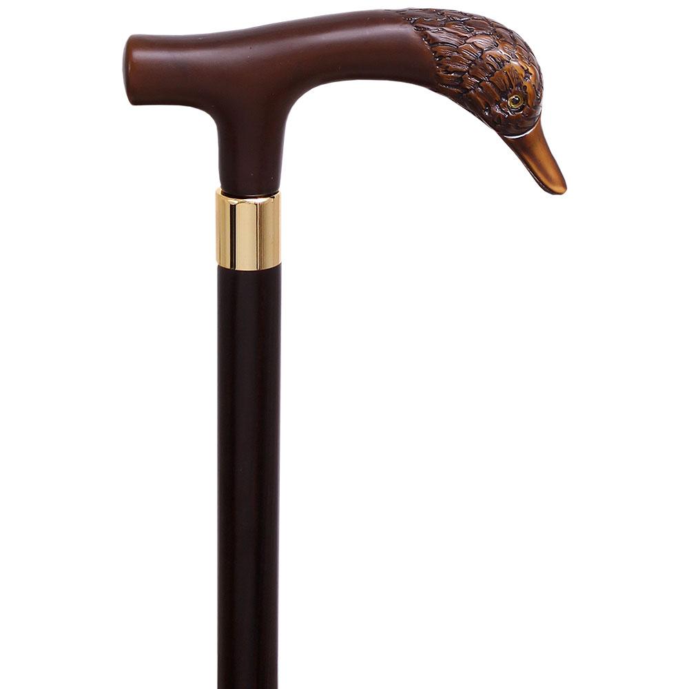 Fritz Duck Imitation Wood Handle Cane Italian Handle w/ Custom Shaft & Collar Reliable Online