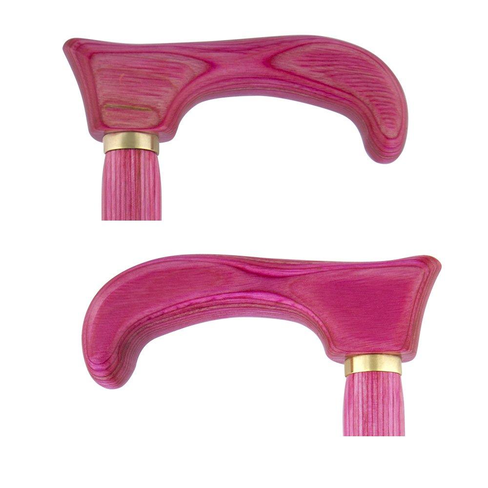 USA-Made Twisted Spiral Cane: Pink Vibrant Colorwood Laminate Clearance Pre Order