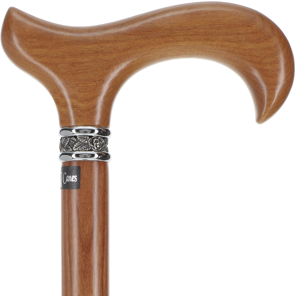 Scratch and Dent Afromosia Derby Walking Cane With Afromosia Wood Shaft and Pewter Collar V2224 Buy Cheap Looking For