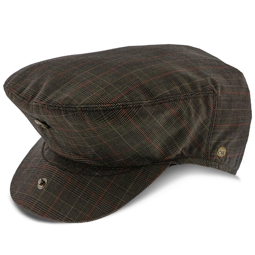 The Fairway - Walrus Hats Brown/Red Plaid Polyester Ivy Cap Cheap Sale New