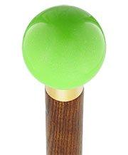 Green Apple Metallic Round Knob Cane w/ Custom Color Ash Shaft & Collar Manchester Great Sale Online