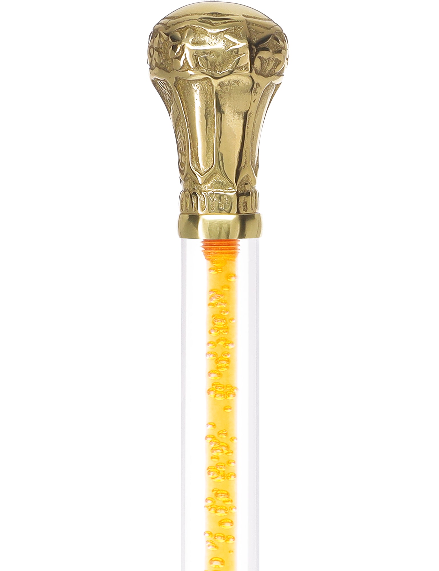 Color Crystal Elegance Brass Knob Cane with Invisible Acrylic Shaft Options Low Cost Cheap Pice