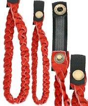 Red Suede Strap with Snap-Off Clip Professional
