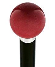 Red Candy Metallic Knob Cane - Personalize Wood Shaft & Collar Cheap From China