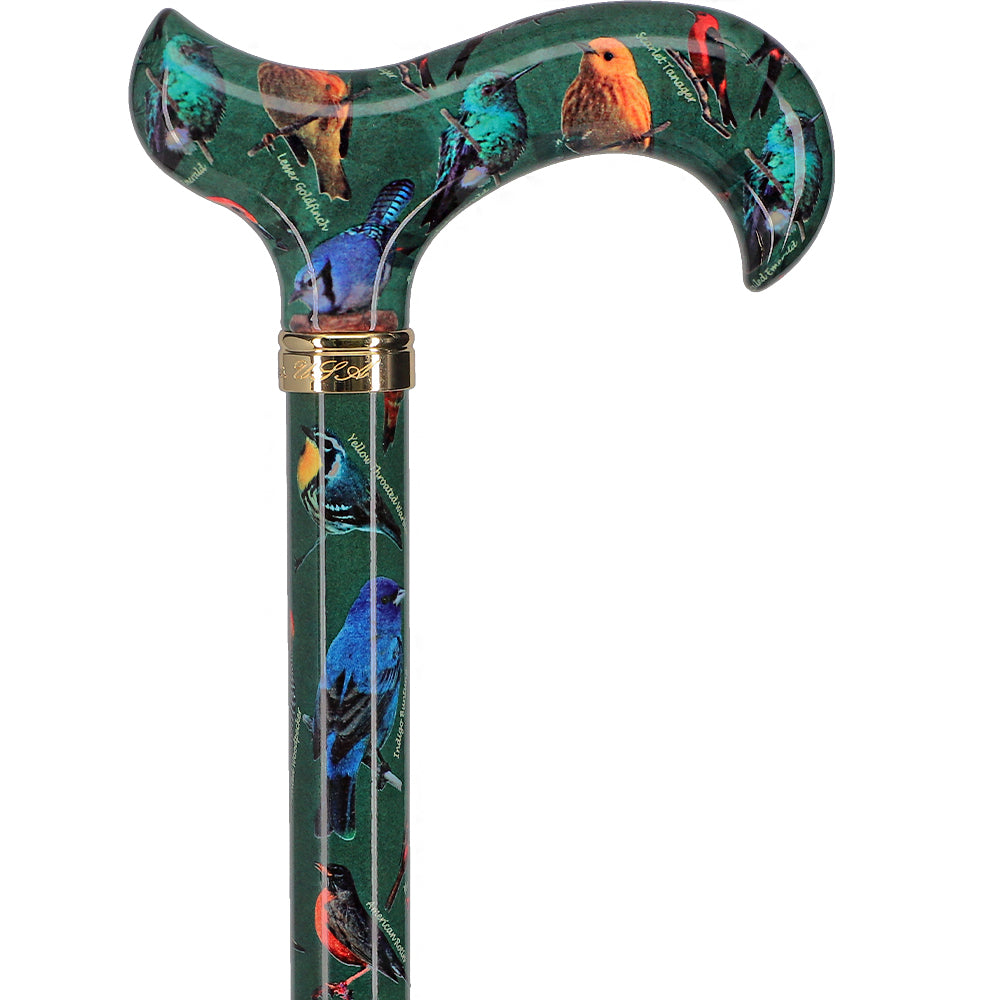 American Songbird: Designer Adjustable Cane w/ Patterned Handle Classic