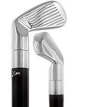 Scratch & Dent Chrome Plated Golf Club Walking Cane with Black Beechwood Shaft and Silver Collar V1309 Perfect Cheap Online