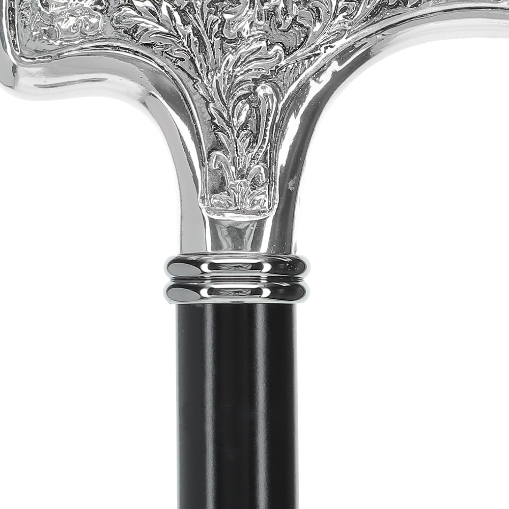 Italian Import: Silver 925r Embossed Fritz Handle Cane Recommend Online
