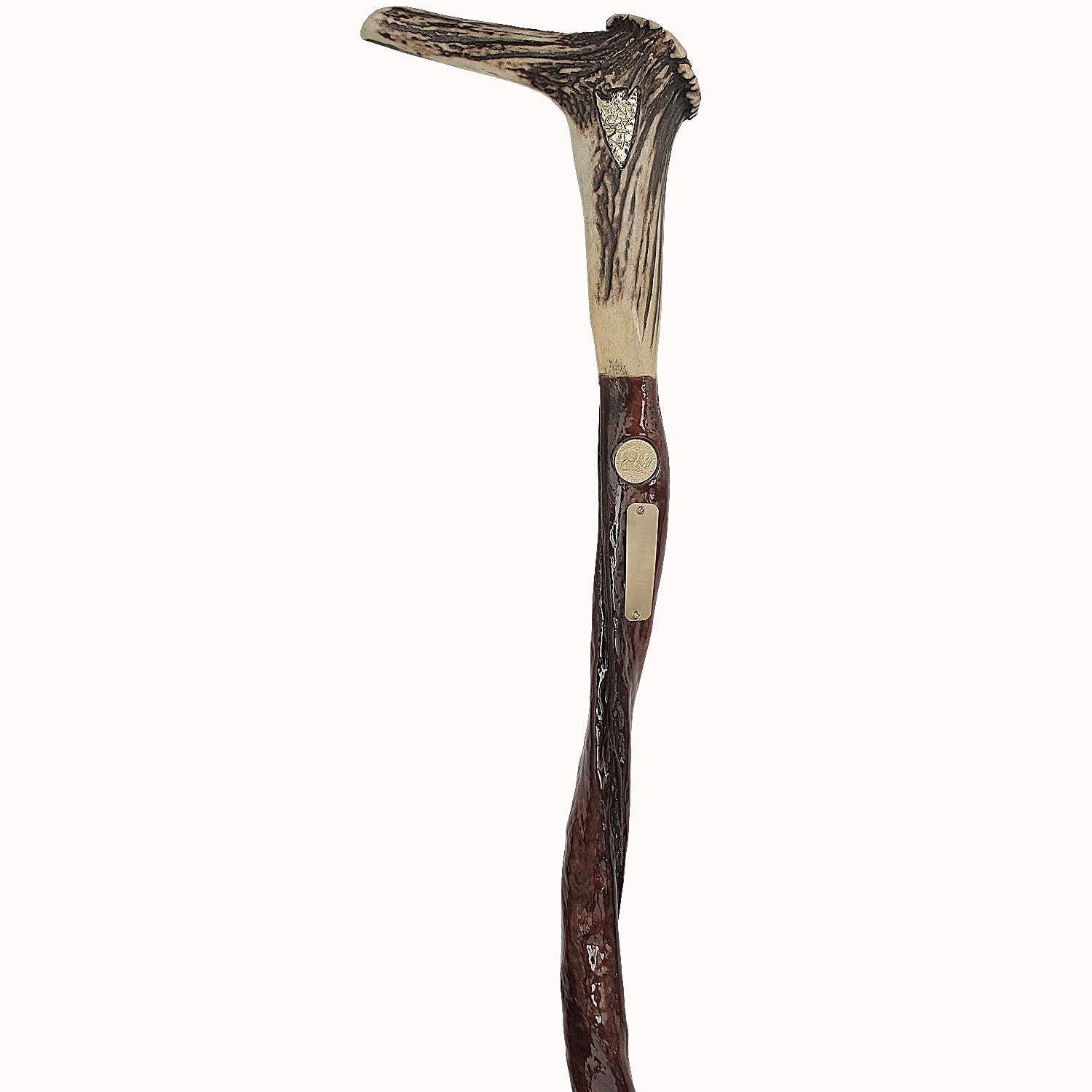 Scratch and Dent Elk Horn Handle with Bull Organ Shaft Walking Cane V2122 Buy Cheap Clearance Store