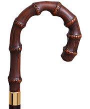 Bamboo Crook Imitation Wood Handle Cane Italian Handle w/ Custom Shaft & Collar Outlet Big Discount