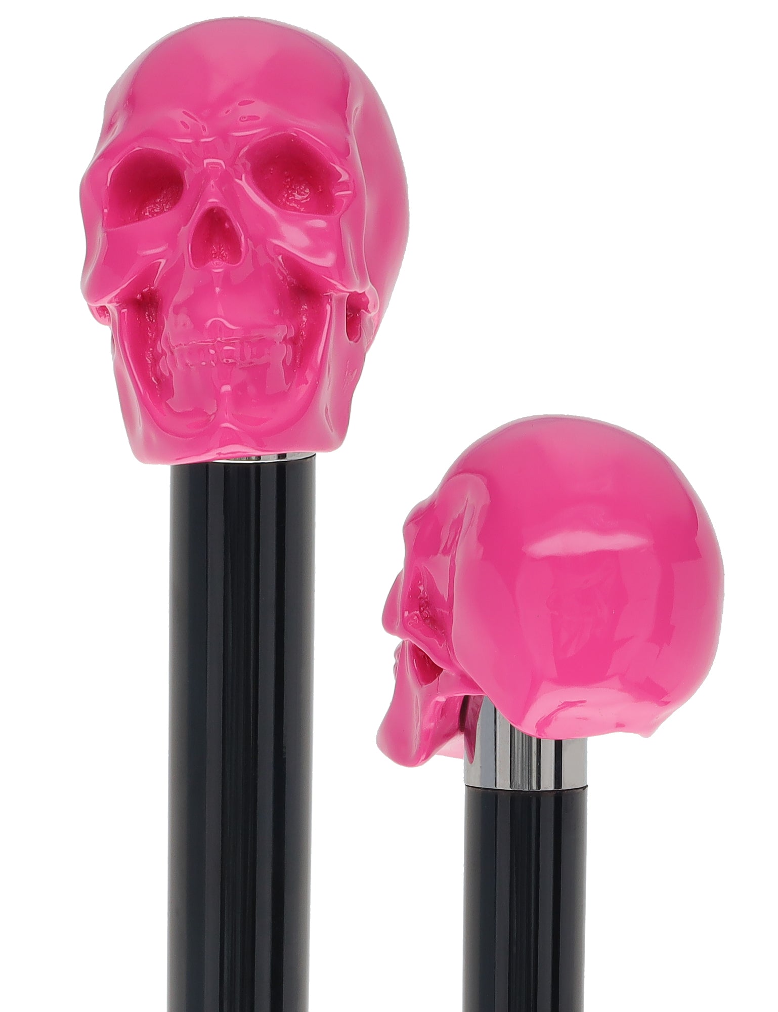 Pink Skull Walking Stick with Beech Wood Shaft 100% Authentic For Sale