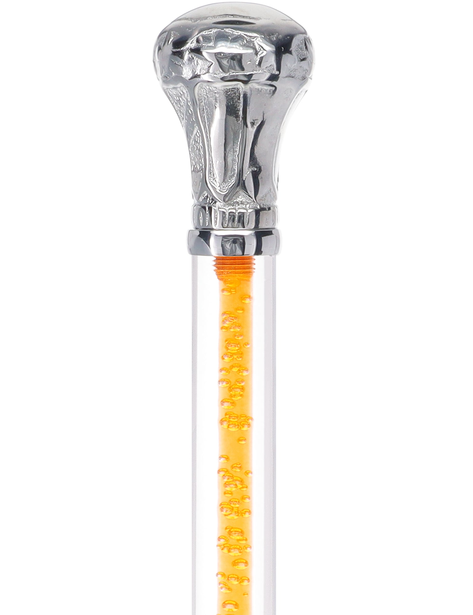 Color Crystal Elegance Chrome Knob Cane with Invisible Acrylic Shaft Options Sale In China