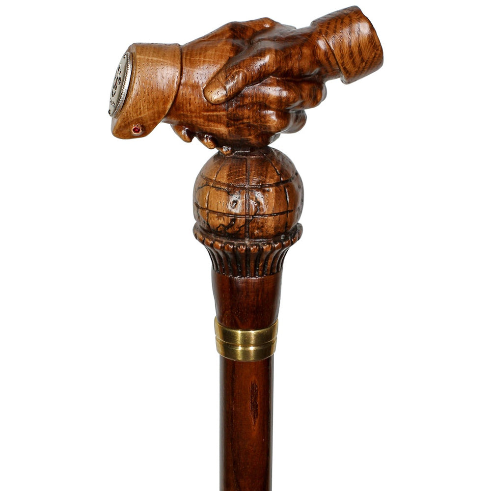 World Peace Artisan Intricate Handcarved Cane Buy Cheap Free Shipping